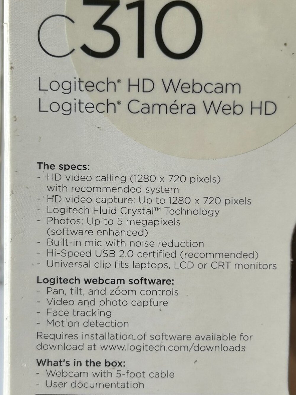 Logitech C310 HD  Webcam with Built In Mic - Picture 6 of 9